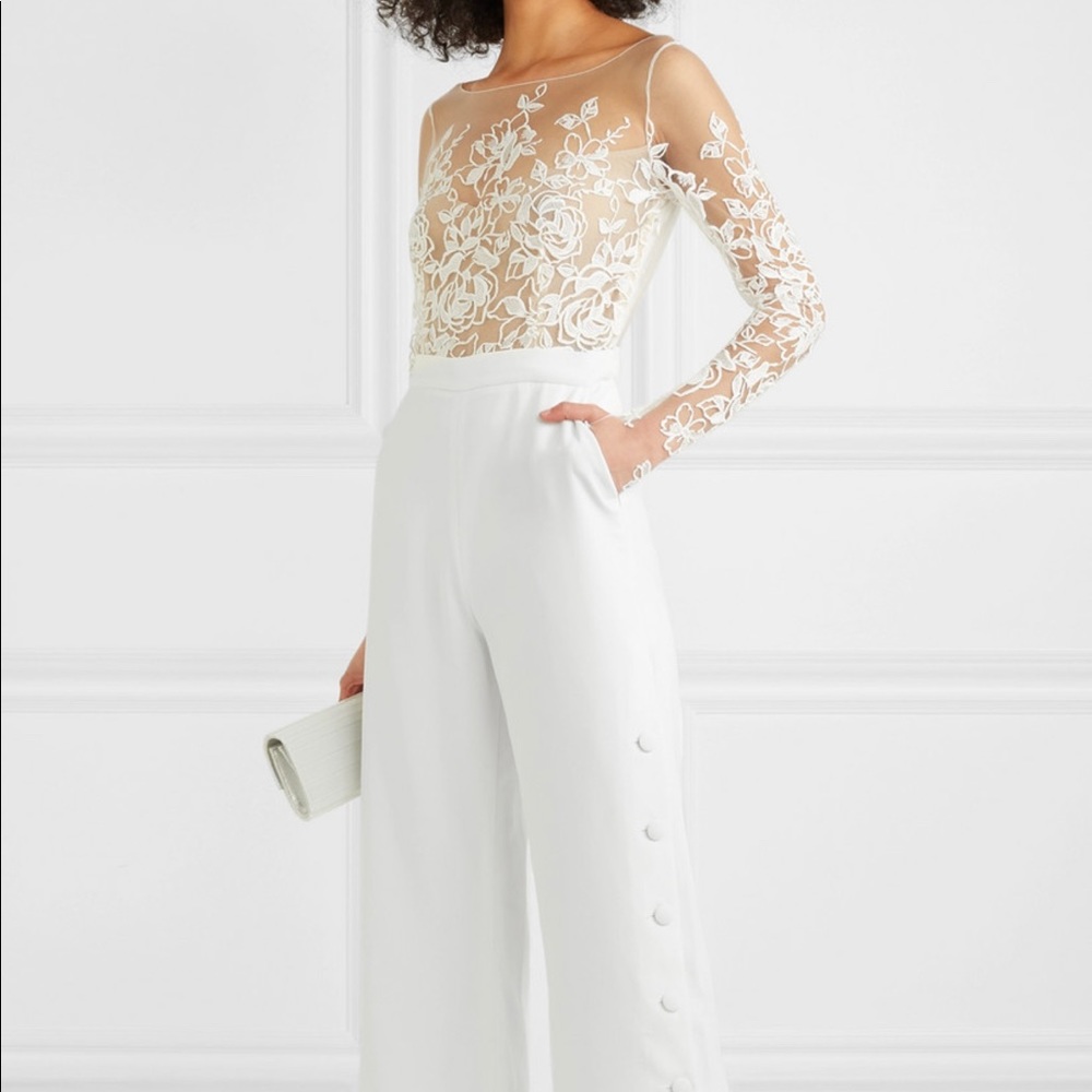 Rime Arodaky Braham Bridal Jumpsuit Size 34